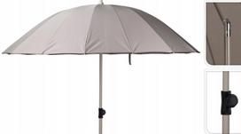 Sodo skėtis iš aliuminio ir UV spindulių audinio šviesiai pilkos spalvos 220 cm