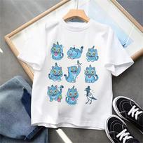 Fashion Casual Kids T-shirt KPop Demon Hunters Movie Round Neck Cartoon Girls Boys T Shirt Casual Baby Print Girl Clothes 100