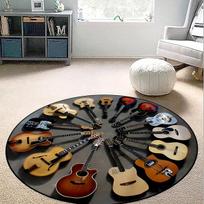 Apvalus gitaros rašto kilimas, 100 cm / 39 colių