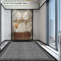 Aksominis neslystantis kilimas, 79 * 118 colių / 200 * 300 cm