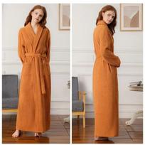 Moterims terry audinio chalatas Kimono ilgas medvilninis chalatas Unisex terry audinio chalatas Terry pilno ilgio chalatas M