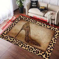 Neslystantis leopardo rašto kilimas, 99,06*149,86 cm