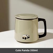 Keraminis arbatos puodelis su filtru,  Miela panda - 350ml