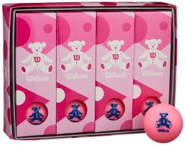 Wilson Bear 4 golfo kamuoliukai rožiniai, tuzinas rožinė
