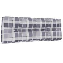 Paletės pagalvėlė, pilka, 120x40x12cm, audinys, languota, 120 x 40 x 12 cm