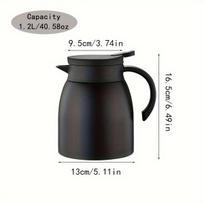 Nerūdijančio plieno kavinukas su filtru,  Juoda 1,2l