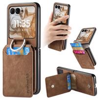 Odinis piniginės telefono dėklas, skirtas „Motorola Moto Razr 60 50 40 Ultra“ kortelių laikikliui, apsauginis deimantinis žiedas, atsparus smūgiams. Moto Razr 50 Ultra