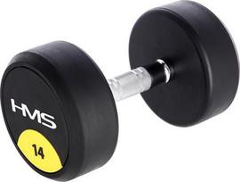 HMS dumbel HG PRO rubberized 1 x 14 kg