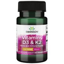 Vitaminai D3 ir K2, 50 mcg ir 75 mcg – 60 v kapsulių