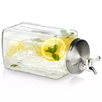 Gėrimų stiklinis indas su kraneliu 3,3 l