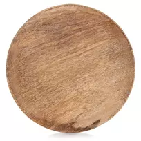 Apvali medinė lėkštė 25 cm