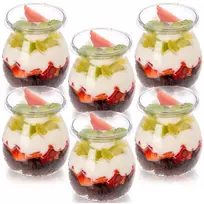 Desertiniai indeliai su dangteliais 160 ml 6 vnt.