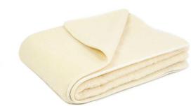 Australijos merinosų vilnos pledas, storas natūralios vilnos užtiesalas, 600 g/m², ekru spalva, 135x200 cm, šiltas pledas vėsiems vakarams, elegantiškas namų dekoras, minkštas vilnos apklotas