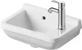Duravit Starck 3 praustuvas, 40 x 26 cm, su 1 skyle maišytuvui dešinėje, baltas 0751400000