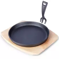 Ketaus keptuvė su nuimama rankena ir lentyna 22 cm