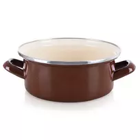 Emaliuotas puodas 2,2 l, rudas