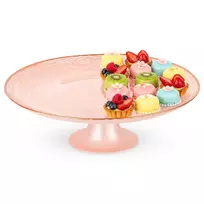 Stiklinis torto stovas 28 cm rožinis