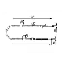Trosas, stovėjimo stabdys BOSCH 1 987 482 155