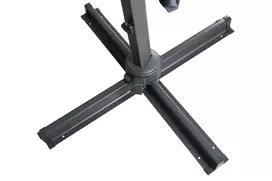 Leeds Skėtis 3*3m - juoda/pilka