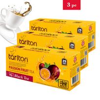 Ceilono juodoji arbata Passion fruit Tarlton, 3x (2g x 25vnt.), maišeliuose.