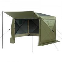 Pavėsinė su tinkleliu 3.6x3.6x2.2 m žalia, stovyklavimo pastogė