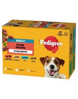 Pedigree Adult su jautiena ir kepenėlėmis, paukštiena ir žuvimi, 12x100 g