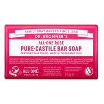 DR. BRONNER'S ekologiškas Kastilijos muilas ROSE, 140 g