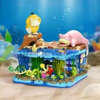 Pokémon serijos konstravimo kaladėlės Pikachu Psyduck Pogaman Animacinių filmukų scenos modelio kaladėlės Kolekciniai papuošalai Vaikų žaislai Šventinės dovanos