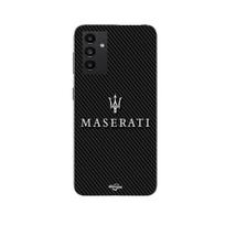 Maniacase case for Samsung Galaxy A54 5g maserati white carbon background juoda