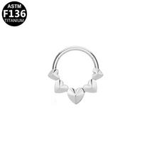 G23 Titanium Fishbone Nose Ring & Ear Cuff Earring F136