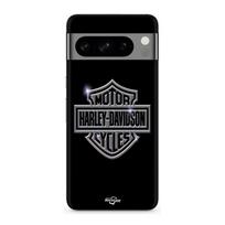Coque - MANIACASE - Google Pixel 8a Pro - Souple - Logo Harley Davidson - Noir et gris juoda