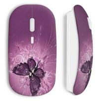 Souris Sans Fil Butterfly papillon fushia