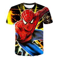 Naujas Spider-Man marškinėlis berniukams su Marvel paveikslėliu Unisex Avengers marškinėlis Drabužiai Vaikams Animacinis viršus 4 6 8 10 metų Vaikų gimtadienio apranga 100 smėlis