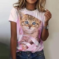 Madingi moteriški marškinėliai Juokingi kačių raštai Moteriški Harajuku Kawaii marškinėliai Kasdieniai dideli drabužiai Vasariniai moteriški dideli marškinėliai 8XL gray