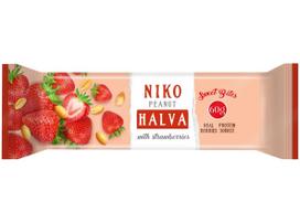 NIKO Peanut Halva / Strawberries 60 g /Žemės riešutų chalva