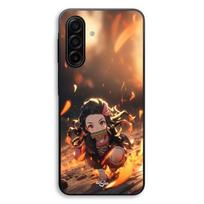Case For Samsung Galaxy A17 Demon Slayer Nezuko 3D art anime Manga Maniacase juoda