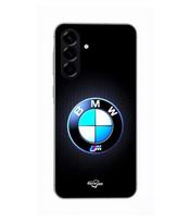 Dėklas - Maniacase - Samsung Galaxy A56 - BMW M logotipas - Silikoninis - Švytintis karbonas juoda