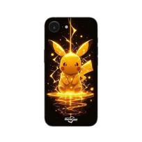 Telefono dėklas - MANIACASE - iPhone SE 2024 - Silikonas TPU - Juodas - Pikachu Eclair juoda