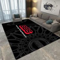 Motorsporto kilimėlis - Lenktyninio rato logotipas Namų dekoracija svetainei, garažui Neslystantis grindų kilimėlis Miegamojo dekoras Kilimėlis 40x60cm