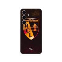 Samsung Galaxy S25 dėklas rcl objektyvas oranžinis juodas fonas Maniacase juoda