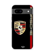 Coque - MANIACASE - Google Pixel 8a - Silicone - Souple - Logo PORSCHE rouge et doré juoda