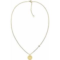 Auksinis pakabukas su grandinėle - Tommy Hilfiger - 50,8 cm - 5,08 cm ilgio prailginimas - Kristalas - Kabliukas