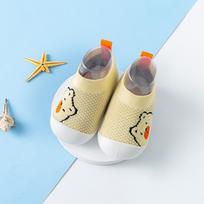 Breathable Flyknit Baby Walker Shoes – Non-slip, Soft Sole, No Heel Drop for Infants & Toddlers 15.5 geltona