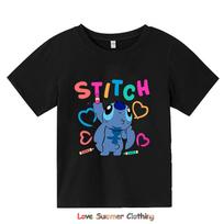 2025 Kids Hoodies Stitch HD Print Boys Girls Sweatshirts Birthday Gift Stitch Casual Round Neck Long Sleeve 4-14Yrs 140