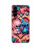 Case - Maniacase - Samsung Galaxy A26 - Silicone - Soft - Stitch Angel colorful heart juoda