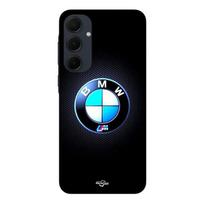 Dėklas Samsung galaxy A35 Bmw M logotipas šviečiantis anglies pluoštas Maniacase