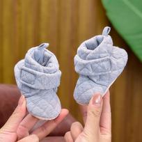 Švelnūs ir patogūs naujagimio batukai, 0-12 mėn., Pavasario ir rudens kolekcija 12CM (60g) pilka spalva