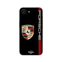 Coque de téléphone - MANIACASE - iPhone SE 2024 - Silicone TPU - Logo PORSCHE rouge et doré - Souple juoda