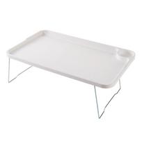 Foldable Laptop Bed Table Lap Desk Stand, Tray Dining Table With Slots, With Foldable Legs And Cup Slots One Size balta