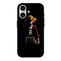 Coque - One Piece - Iphone 16 - Anime Luffy - Noir - Souple juoda